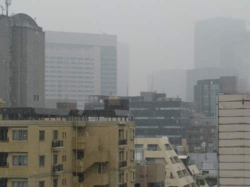 Tokyo bei Schneefall